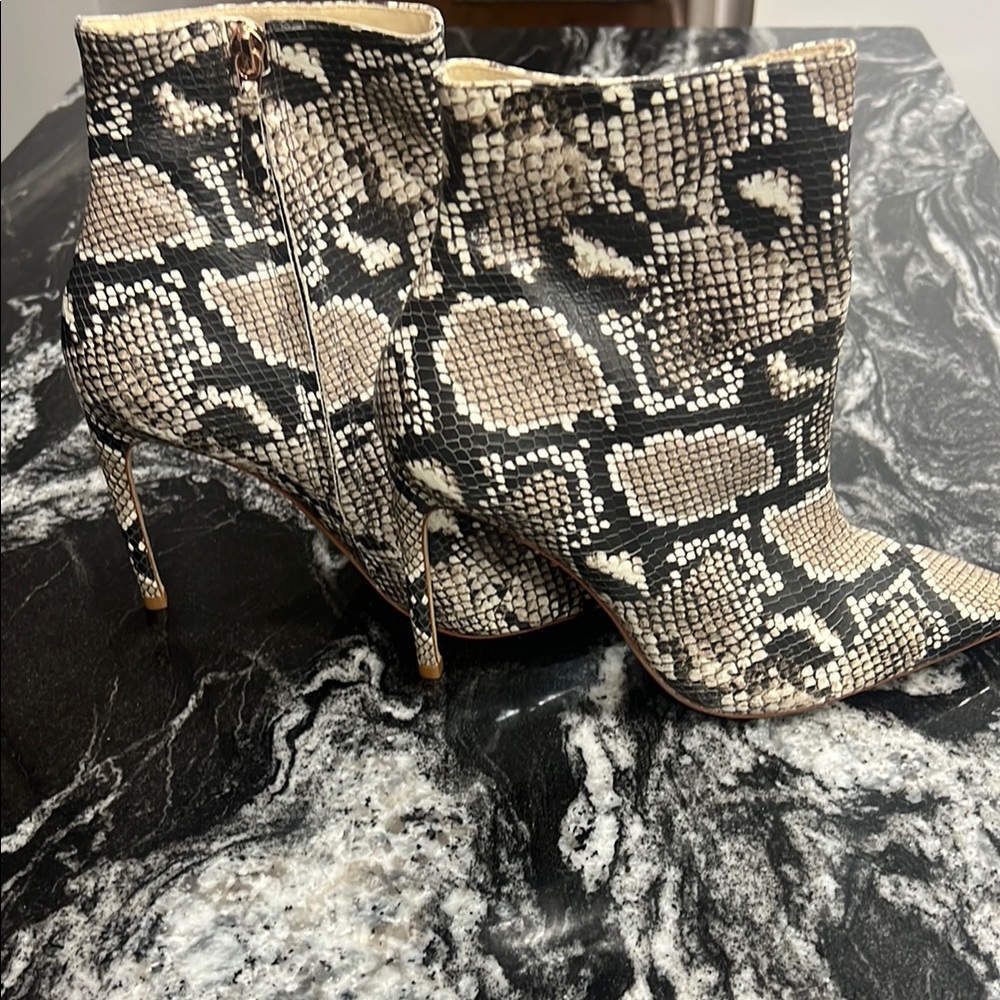 Snakeskin Ankle Boots